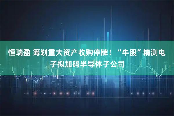 恒瑞盈 筹划重大资产收购停牌！“牛股”精测电子拟加码半导体子公司
